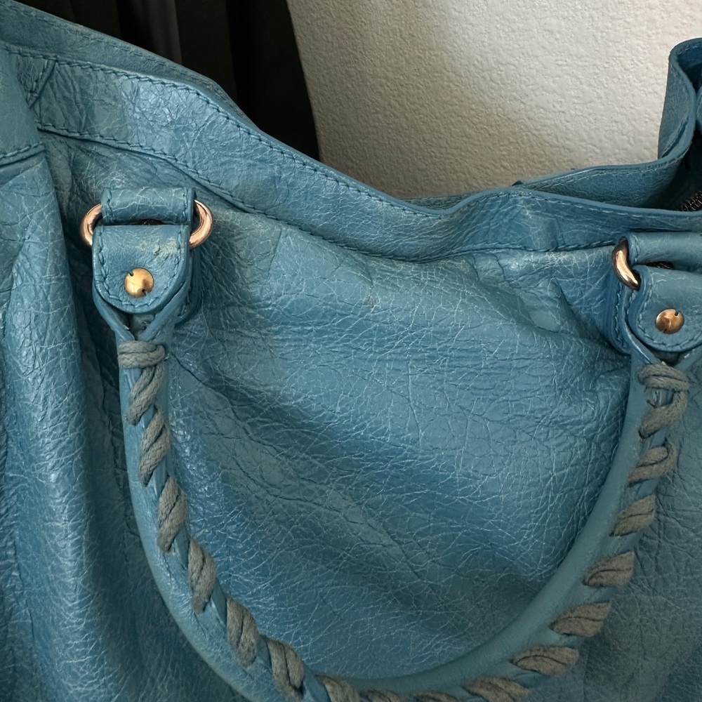 RARE Turquoise Balenciaga City Bag - Picture 5 of 12